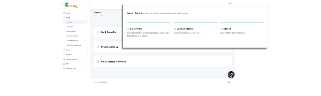 Online management, one-click withdrawal
